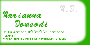 marianna domsodi business card